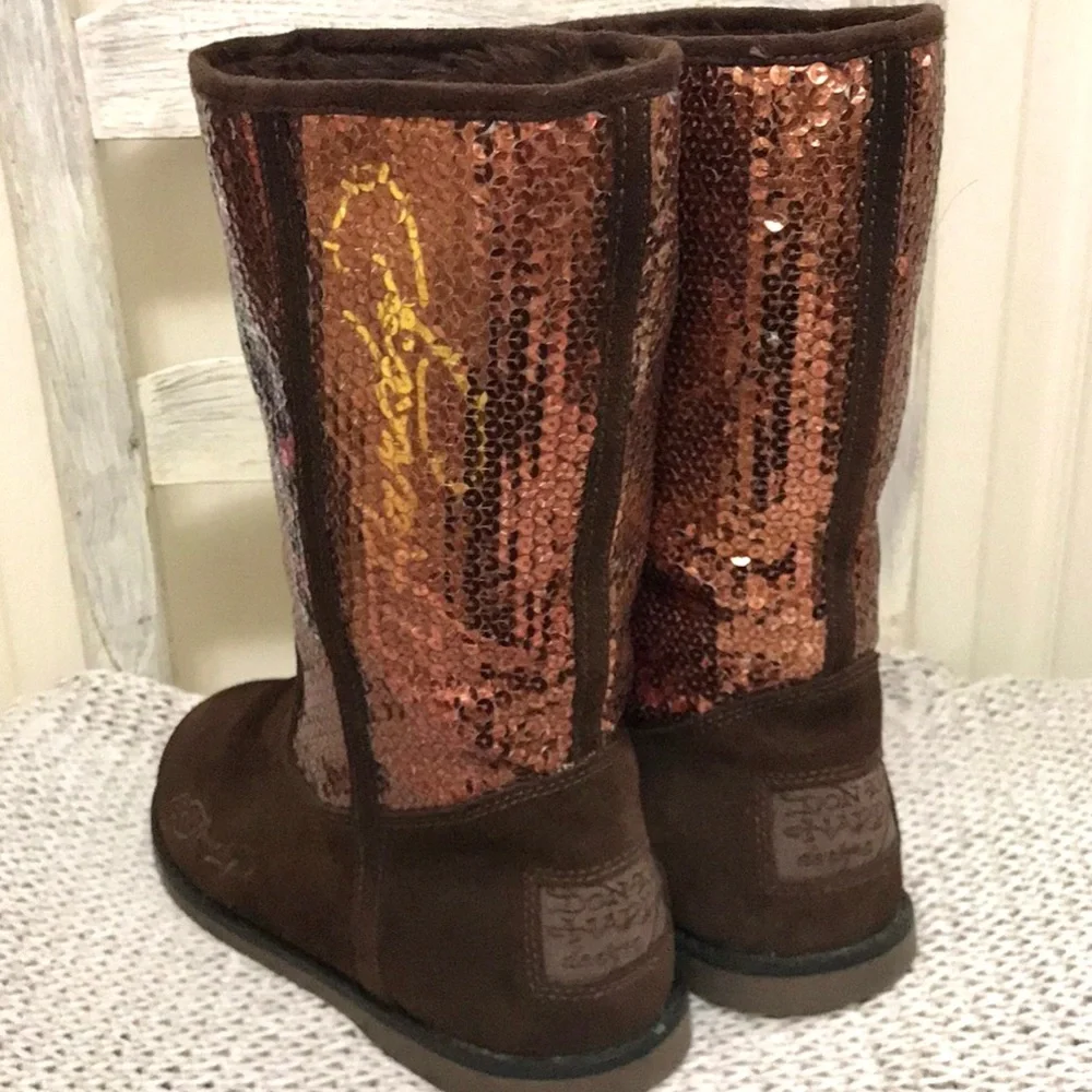 Ed Hardy Sequined Boots Y2K